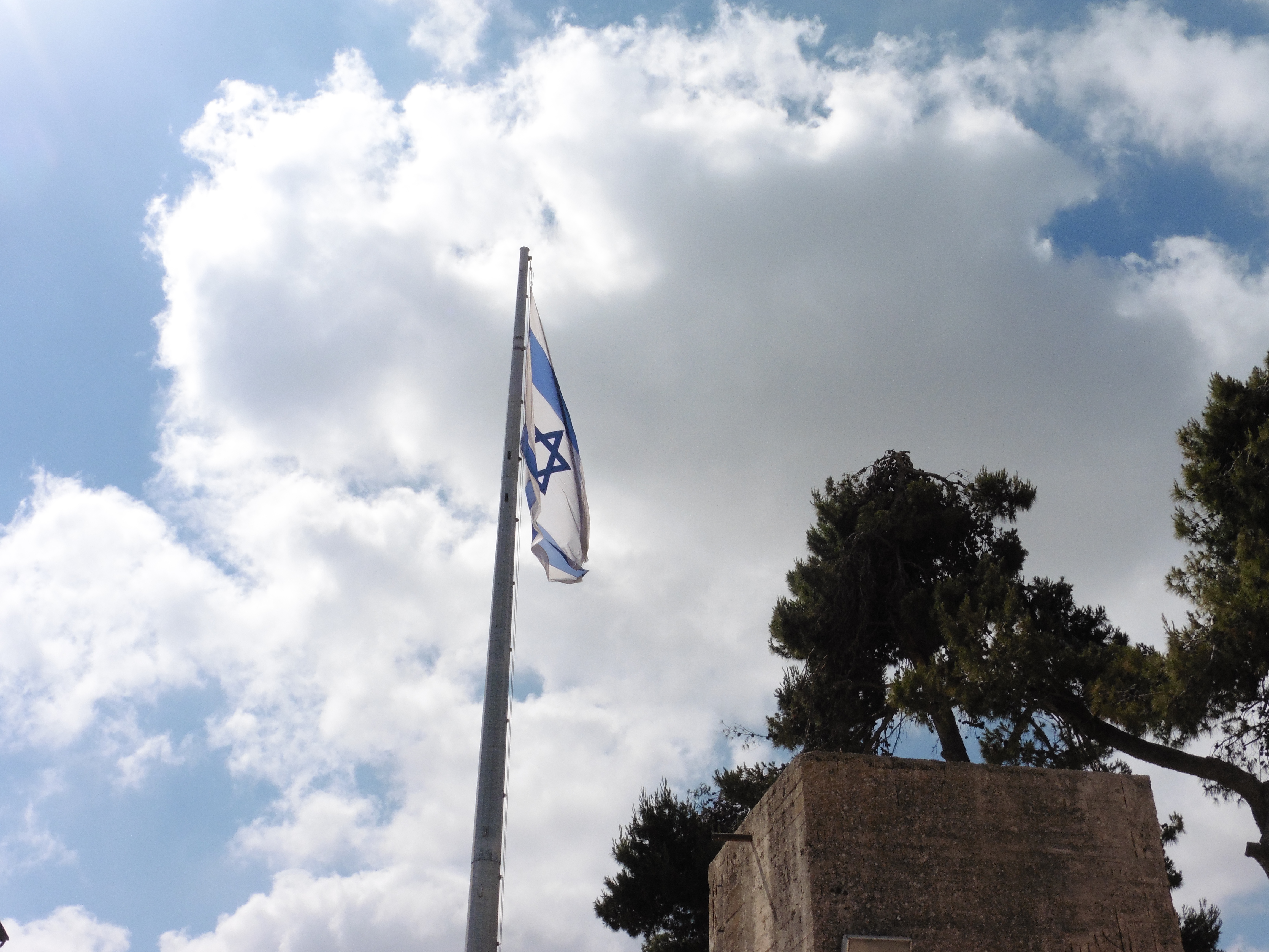 The Israeli Flag over Ammunition Hill