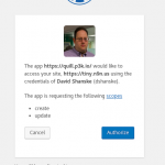 Authorization Prompt for Indieauth for WordPress